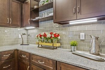 Subway tile backsplash